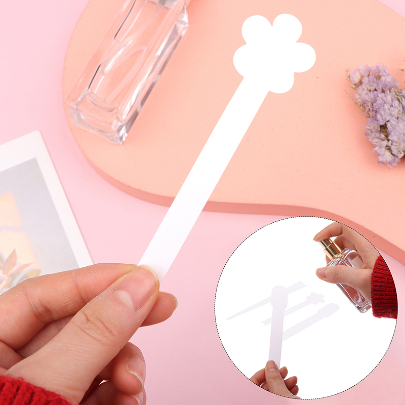 Fragrance World Perfume - ใหม่·100ชิ้น/ล็อต แถบกระดาษทดสอบน้ำหอมอโรม่าเธอราพี น้ำมันหอมระเหย รูปทรงดอกไม้·