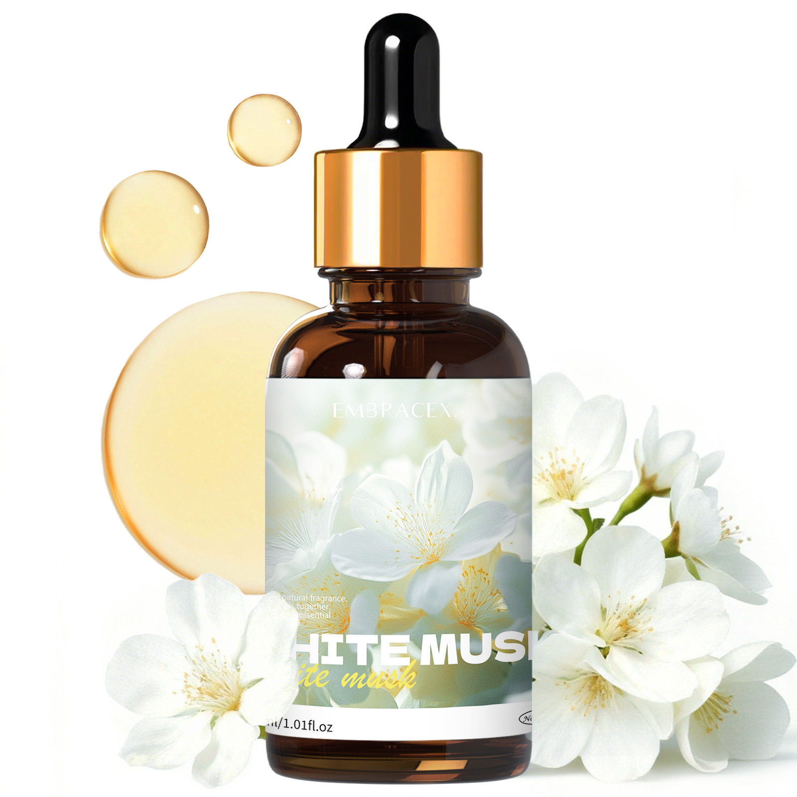 Perfume Fragrance Oils For Candles - น้ำมันหอมกลิ่นมัสค์สีขาว 30 มล. สำหรับรถยนต์, เครื่องกระจายกลิ่น, ทำเทียน,