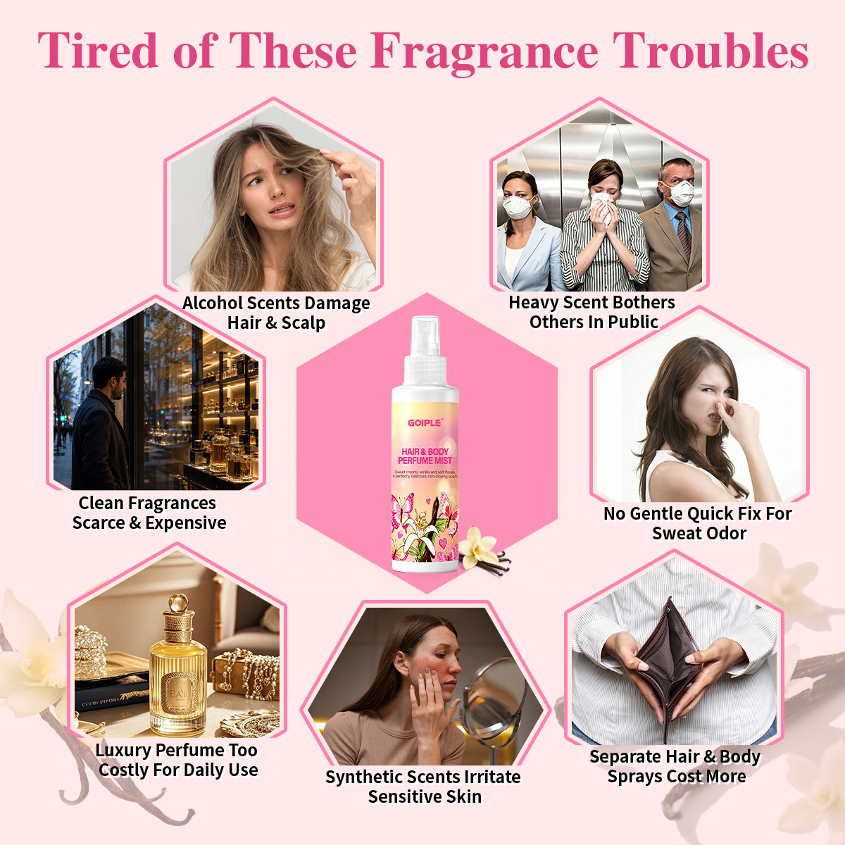 สเปรย์น้ำหอมสำหรับผมและผิวกาย  - Perfume Fragrance Hair Spray บทวิจารณ์และราคา