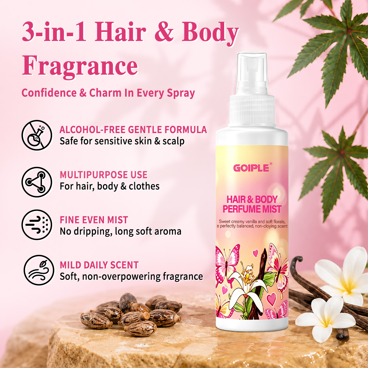 สเปรย์น้ำหอมสำหรับผมและผิวกาย  - Perfume Fragrance Hair Spray บทวิจารณ์และราคา