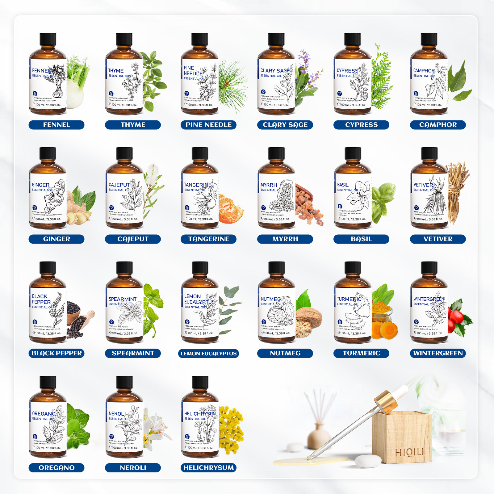 HIQILI น้ำมันหอมระเหยธรรมชาติ  - Perfume Fragrance Oils For Candles บทวิจารณ์และราคา